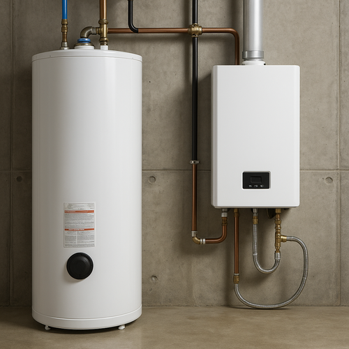 tanked and tankless water heaters